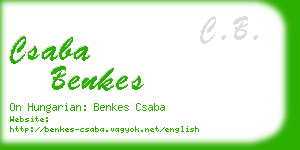 csaba benkes business card